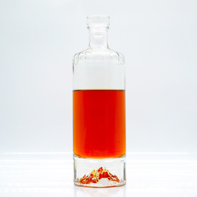 Bottiglia di 750 ml di liquore vuoto con manipolazione della superficie del gelo e materiale in vetro Super Flint