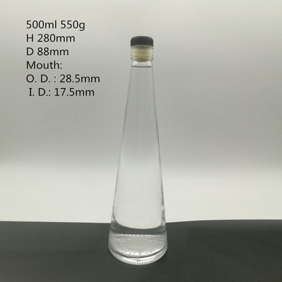 Bottiglie di vetro trasparenti 750ml Ciroc Vodka vuoto Bottiglie di vetro Botella con disegno trasparente