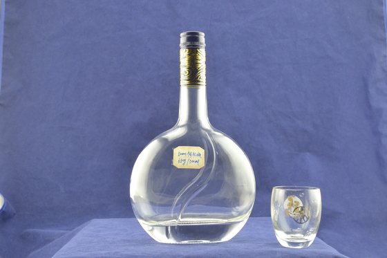 Bottiglie di vetro trasparenti 750ml Ciroc Vodka vuoto Bottiglie di vetro Botella con disegno trasparente