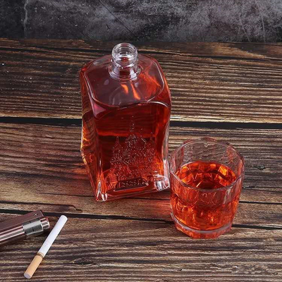 Super Flint 500ml 700ml 750ml Brandy Liquor Bottiglie di vino in vetro con e Fashion Design