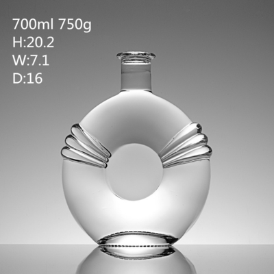 Super Flint 500ml 700ml 750ml Brandy Liquor Bottiglie di vino in vetro con e Fashion Design