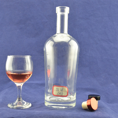 Collare di vetro 750 ml Super Flint Rum Bottiglia vuota di liquore per il trasporto di bevande