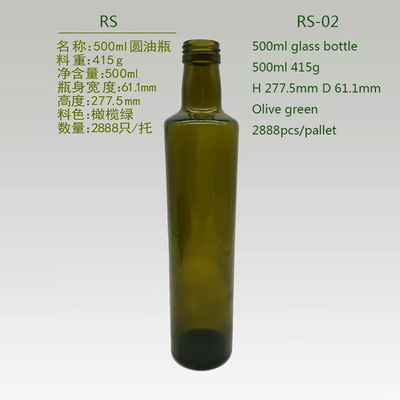 Bottina di vetro da 750 ml per vodka, whisky e brandy