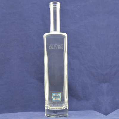 Produzione in grandi quantità Materiale di vetro Super Flint 750 ml Bottiglia di vino di vetro Vodka per bevande spiritose