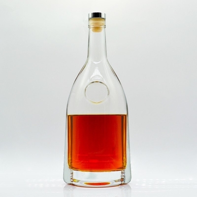 Bottiglie di vetro vuoto quadrate personalizzate con decal in argento elettroplata Capacità 1000ml