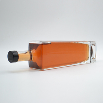 Bottiglie di vetro vuoto quadrate personalizzate con decal in argento elettroplata Capacità 1000ml