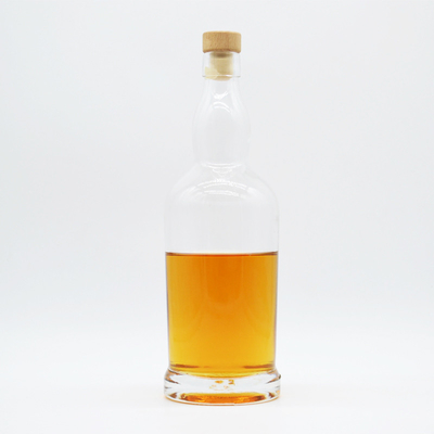 Bottiglia di liquore in vetro da 750 ml con forma unica e sigillatura Guala