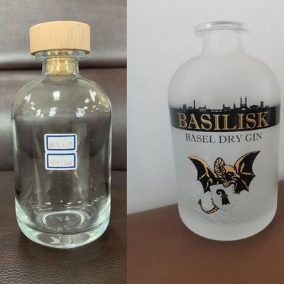 Bevande industriali 750 ml 350 ml vuoti White Label Vodka Black Drink Liquor Glass Jar