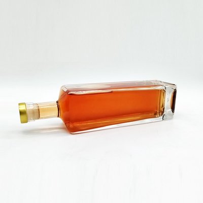 Bottiglia di vetro Super Flint per Gin Whisky Vodka Brandy Liquor 750Ml 700Ml 1L Forma quadrata
