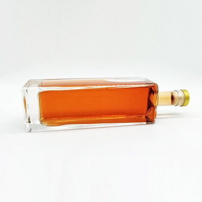 Bottiglia di vetro Super Flint per Gin Whisky Vodka Brandy Liquor 750Ml 700Ml 1L Forma quadrata
