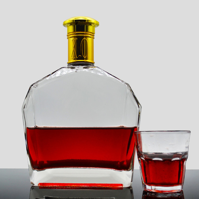 200 ml 375 ml 500 ml 700 ml bottiglie di vetro a sughero/viti per rum al brandy