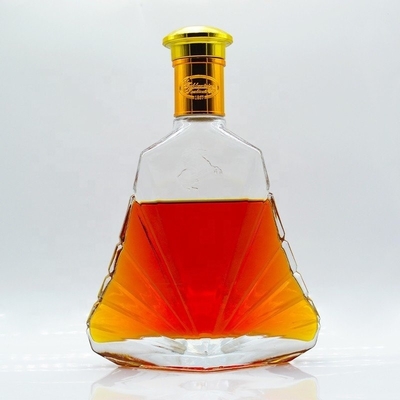 Bottiglie di brandy Disegno personalizzato Bottiglia vuota di liquore per 750 ml Bottiglia di vetro di vodka