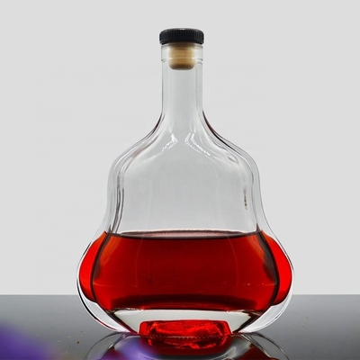 Bottiglie di brandy Disegno personalizzato Bottiglia vuota di liquore per 750 ml Bottiglia di vetro di vodka