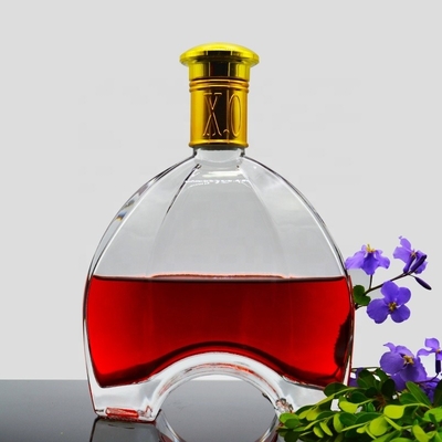 Bottiglie di brandy Disegno personalizzato Bottiglia vuota di liquore per 750 ml Bottiglia di vetro di vodka