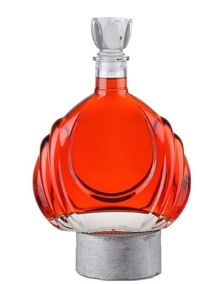 Bottiglie di brandy Disegno personalizzato Bottiglia vuota di liquore per 750 ml Bottiglia di vetro di vodka