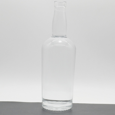 Super Flint Glass Whiskey Rum Gin Bottiglie con Disegno in Taglio e Tappo in Legno