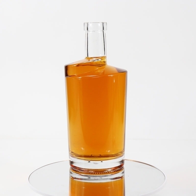 Manipolazione superficiale Decal 750 ml Bottiglia di vetro liquore per la rotazione della spalla a forma personalizzata