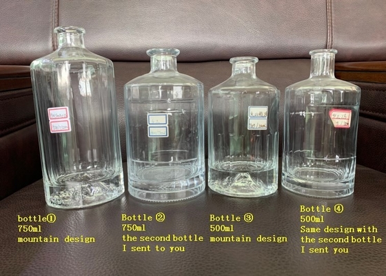 Extra White Flint Glass 350ml 500ml 700ml 750ml Vodka Gin Whiskey Liquor Bottiglia in vetro