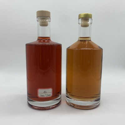 Bottiglie di vino in vetro trasparente personalizzate per tequila whisky brandy 750ml 500ml 1000ml