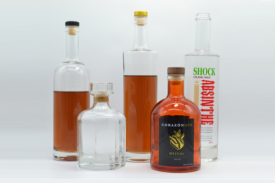 Collare di vetro Super Flint Whiskey Tequila Vodka Bourbon Bottiglia 375ml 500ml 700ml 750ml