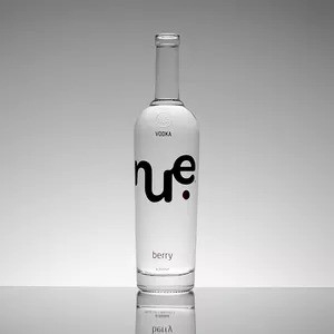 500ml 750ml 1000ml Super Flint Glass Bottle per Vodka Industriale Whisky Rum Gin Liquor