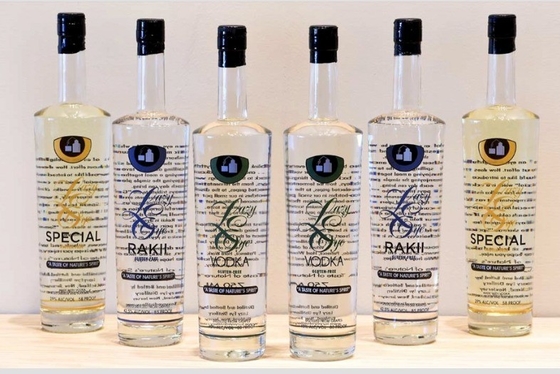 Bottiglia di vetro elettroplata per liquori alcolici whisky tequila vodka 350ml 500ml 750ml