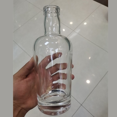 Bottiglia di vetro elettroplata per liquori alcolici whisky tequila vodka 350ml 500ml 750ml