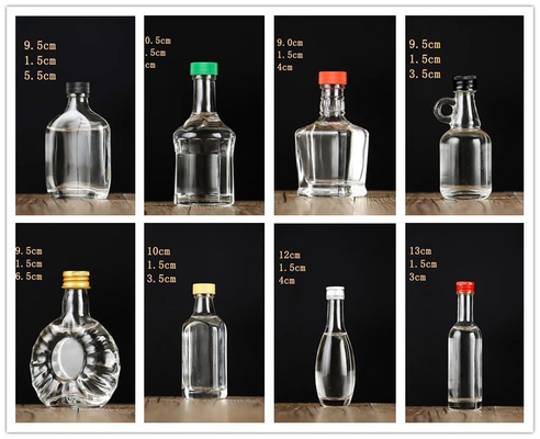 Popolari Mini Bottiglie di Alcol di Vetro Vuoto a Spray di Whisky con Materiale di Vetro Super Flint