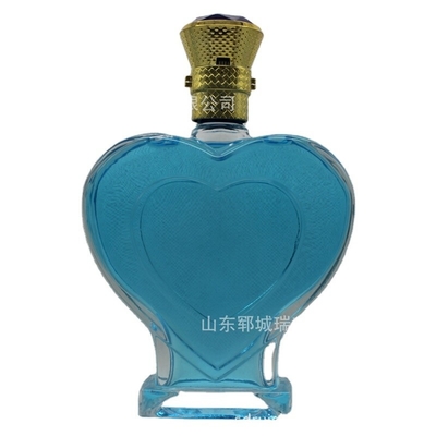 Bottiglia di cristallo bianco di vetro per bevande di design elegante 500ml 750ml Vodka Whiskey Brandy