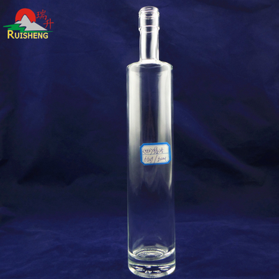 Materiale di vetro a pietra alta 750 ml Bottiglia di vino in vetro a forma di cilindro per liquori