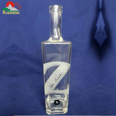 700 ml 750 ml Super Flint French Square Glass Bottle per Alcol Standard certificato SGS