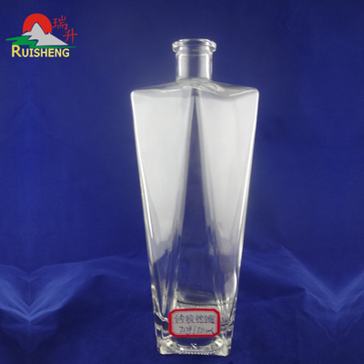 700 ml 750 ml Super Flint French Square Glass Bottle per Alcol Standard certificato SGS