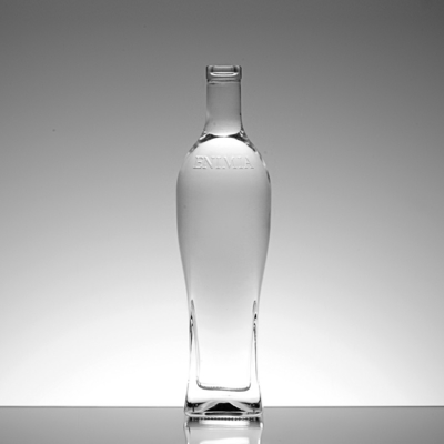 Bottiglia di vetro di vino spiritoso 750 ml 700 ml trasparente a sughero con materiale di vetro Super Flint