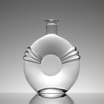 Bottiglia di vetro di vino spiritoso 750 ml 700 ml trasparente a sughero con materiale di vetro Super Flint