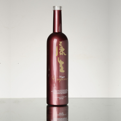 350 ml 550 ml 750 ml Bottiglia di vetro vuota per vodka whisky vino rosso Decal superficie manipolazione