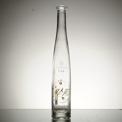 Bottiglia di vetro trasparente da 750 ml Vodka con materiale di vetro di alto pietra e tipo di tenuta di sughero