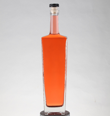 Manipolazione superficiale a caldo Super Flint Gin Top Grade Vodka 750ml Bottiglia di vetro quadrato FOB