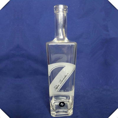 Manipolazione superficiale a caldo Super Flint Gin Top Grade Vodka 750ml Bottiglia di vetro quadrato FOB