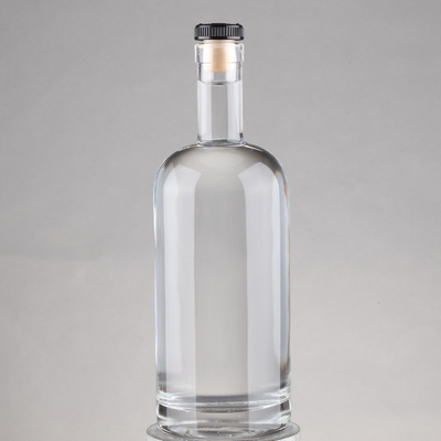 Flint Vodka Whisky Cork Cap 750ml Bottiglia di whisky in vetro con materiale a base di sughero vetro