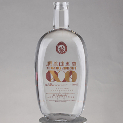 Flint Vodka Whisky Cork Cap 750ml Bottiglia di whisky in vetro con materiale a base di sughero vetro