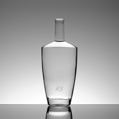 Flint Vodka Whisky Cork Cap 750ml Bottiglia di whisky in vetro con materiale a base di sughero vetro