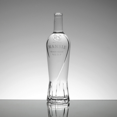Flint Vodka Whisky Cork Cap 750ml Bottiglia di whisky in vetro con materiale a base di sughero vetro