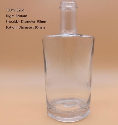 Materiale di vetro Super Flint 750 ml Bottiglia di vetro a bobina a vite per la produzione di liquori