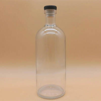 Materiale di vetro Super Flint 750 ml Bottiglia di vetro a bobina a vite per la produzione di liquori