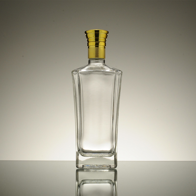 Manipolazione della superficie del ghiaccio Bottiglia di vetro quadrata francese con 700 ml 500 ml / 250 ml Capacità