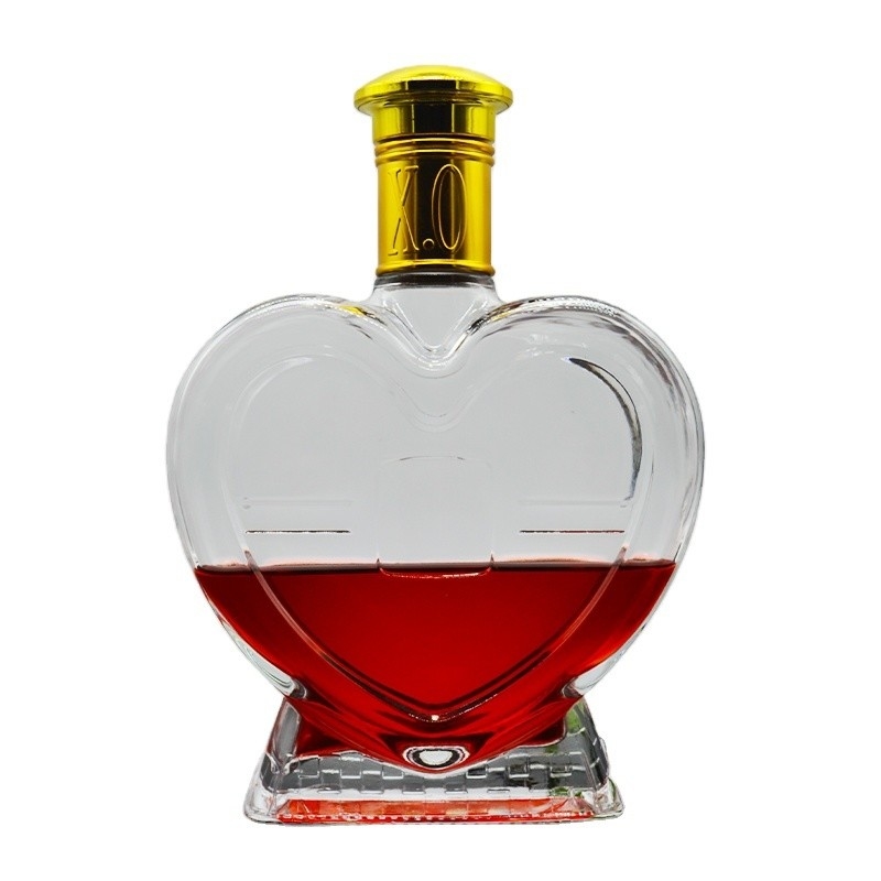 Materiale di vetro di alto pietra di lusso Bottiglie di vetro di whisky vuote con logo di sughero e decal