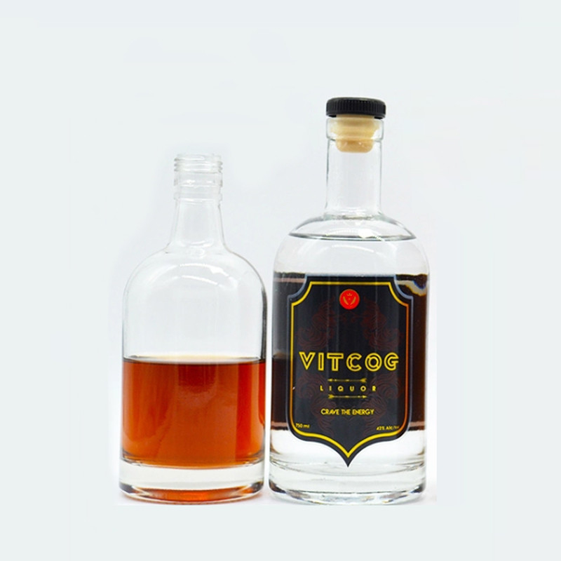 375 ml 500 ml 700 ml 750 ml Bottiglie di liquore in vetro di diverse dimensioni per vodka whisky rum gin