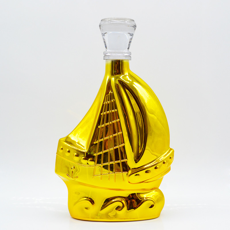 Bottiglie di vetro trasparenti da 1000 ml altamente OEM/ODM personalizzate per l'imballaggio di liquori di brandy e whisky