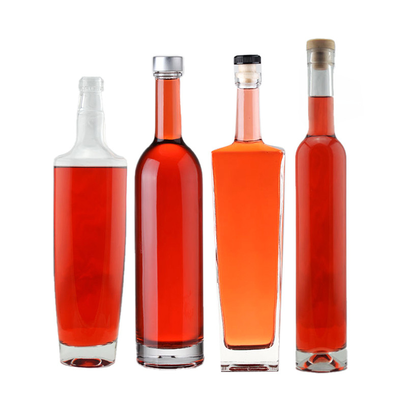 Bottiglia di liquore di vetro di vodka quadrata con tappo a vite 0,5L 1000ml
