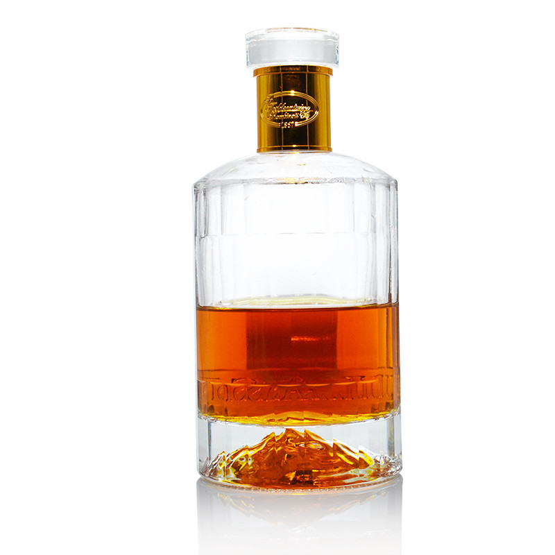 500ml 700ml 75cl Super Flint Whiskey bottiglia di vetro con materiale bianco cristallino al CIF